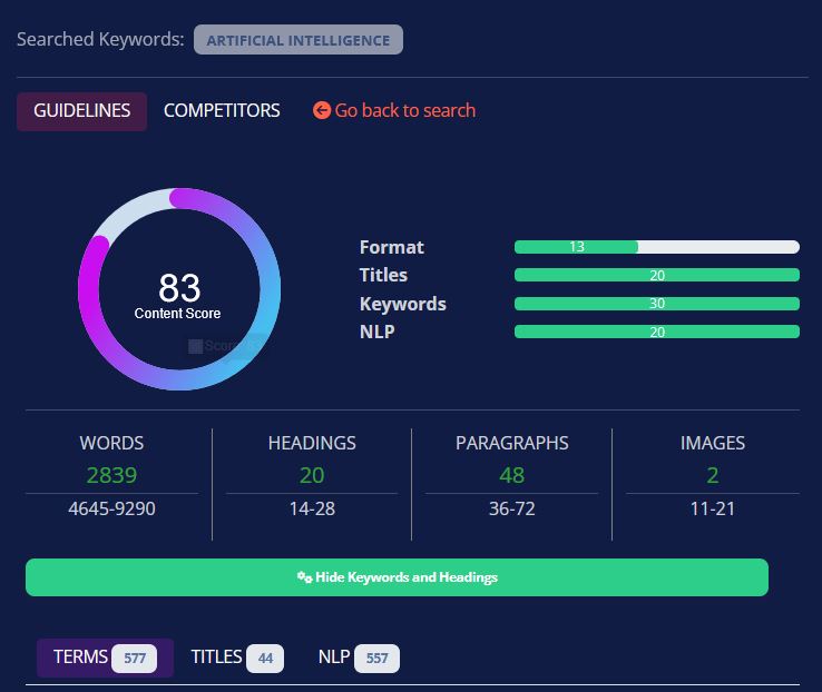 screenshot of Brain Pod AI